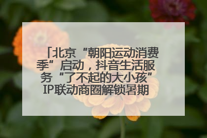 北京“朝阳运动消费季”启动，抖音生活服务“了不起的大小孩”IP联动商圈解锁暑期亲子消费新场景