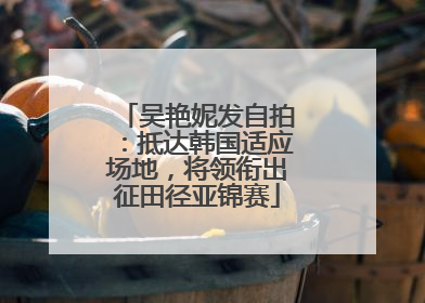 吴艳妮发自拍：抵达韩国适应场地，将领衔出征田径亚锦赛