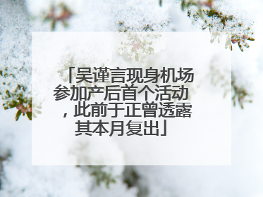 吴谨言现身机场参加产后首个活动，此前于正曾透露其本月复出