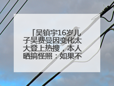 吴镇宇16岁儿子吴费曼因变化太大登上热搜，本人晒搞怪照：如果不喜欢现在的我可以离开