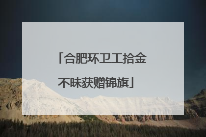 合肥环卫工拾金不昧获赠锦旗