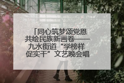 同心筑梦颂党恩 共绘民族新画卷——九水街道“学榜样 促实干”文艺晚会唱响民族团结主旋律