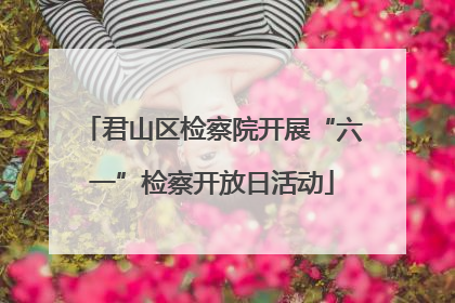 君山区检察院开展“六一”检察开放日活动