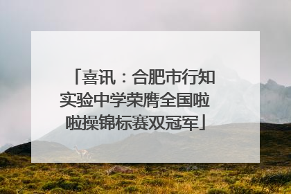 喜讯：合肥市行知实验中学荣膺全国啦啦操锦标赛双冠军