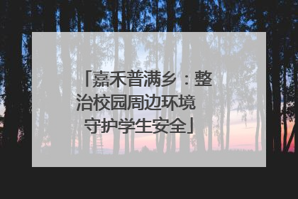 嘉禾普满乡：整治校园周边环境 守护学生安全