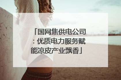 国网焦供电公司：优质电力服务赋能凉皮产业飘香
