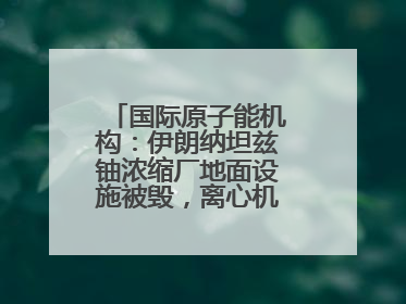 国际原子能机构：伊朗纳坦兹铀浓缩厂地面设施被毁，离心机可能已受损
