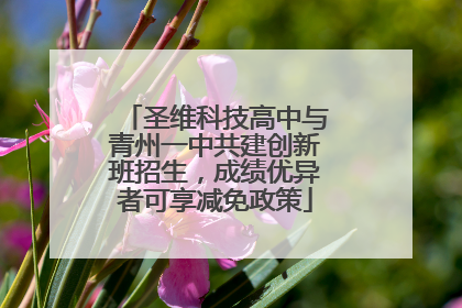 圣维科技高中与青州一中共建创新班招生，成绩优异者可享减免政策