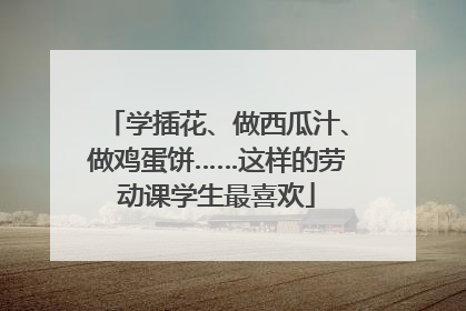 学插花、做西瓜汁、做鸡蛋饼……这样的劳动课学生最喜欢