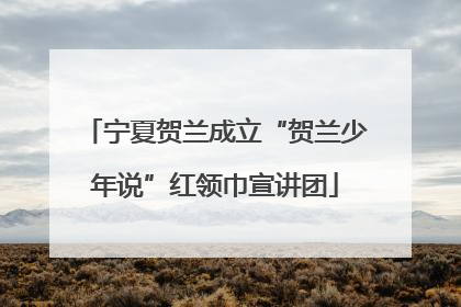 宁夏贺兰成立“贺兰少年说”红领巾宣讲团