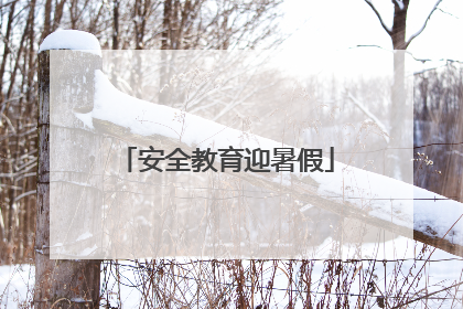 安全教育迎暑假