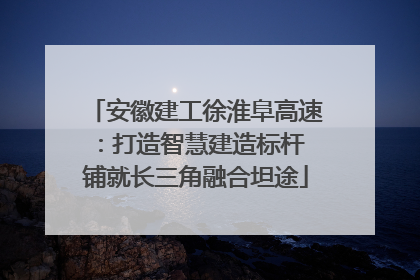 安徽建工徐淮阜高速：打造智慧建造标杆 铺就长三角融合坦途