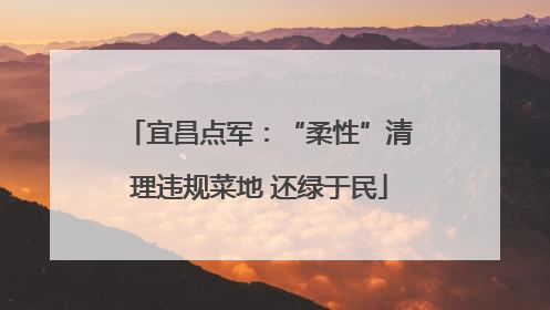 宜昌点军：“柔性”清理违规菜地 还绿于民