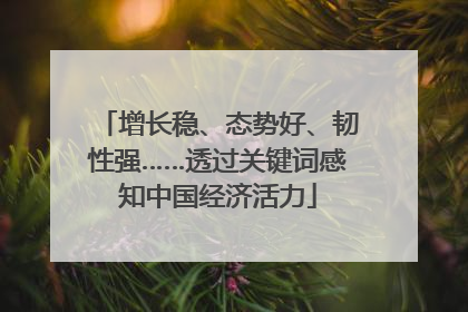 增长稳、态势好、韧性强……透过关键词感知中国经济活力