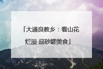 大通良教乡：看山花烂漫 品砂罐美食