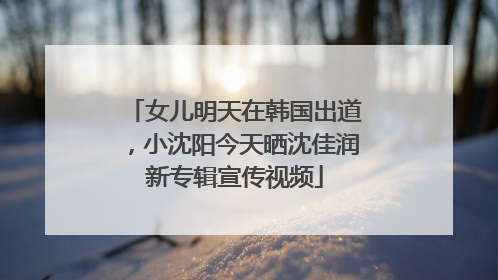 女儿明天在韩国出道，小沈阳今天晒沈佳润新专辑宣传视频
