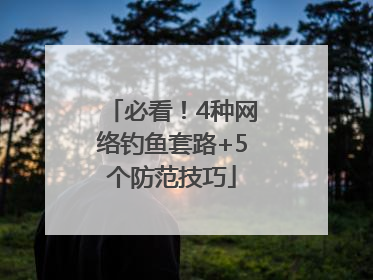 必看！4种网络钓鱼套路+5个防范技巧