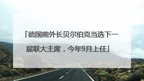 德国前外长贝尔伯克当选下一届联大主席，今年9月上任