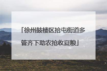 徐州鼓楼区拾屯街道多管齐下助农抢收夏粮