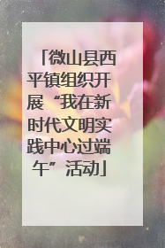 微山县西平镇组织开展“我在新时代文明实践中心过端午”活动