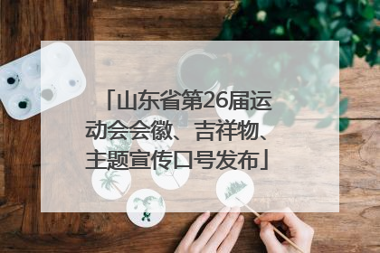 山东省第26届运动会会徽、吉祥物、主题宣传口号发布
