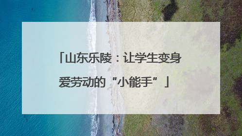 山东乐陵：让学生变身爱劳动的“小能手”