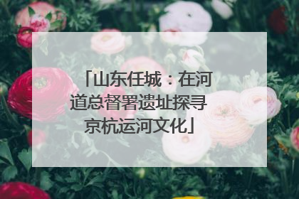 山东任城：在河道总督署遗址探寻京杭运河文化