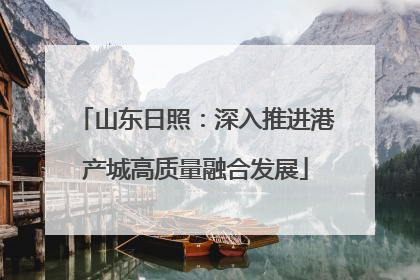山东日照：深入推进港产城高质量融合发展