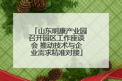 山东明康产业园召开园区工作座谈会 推动技术与企业需求精准对接