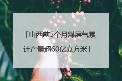 山西前5个月煤层气累计产量超60亿立方米