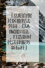 岳阳自贸片区数智法务园：以AI赋能司法，打造新时代法律服务新标杆