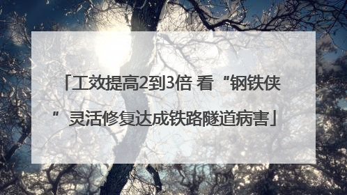 工效提高2到3倍 看“钢铁侠”灵活修复达成铁路隧道病害