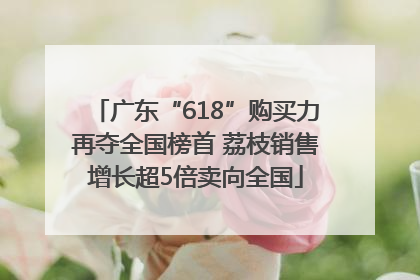 广东“618”购买力再夺全国榜首 荔枝销售增长超5倍卖向全国