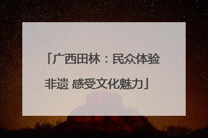 广西田林：民众体验非遗 感受文化魅力