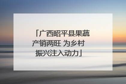 广西昭平县果蔬产销两旺 为乡村振兴注入动力