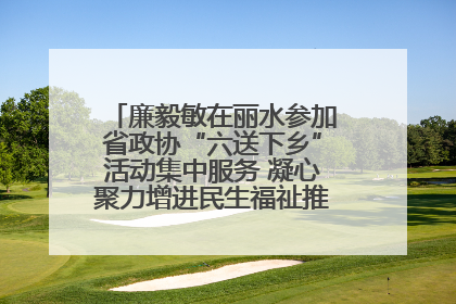 廉毅敏在丽水参加省政协“六送下乡”活动集中服务 凝心聚力增进民生福祉推进共同富裕