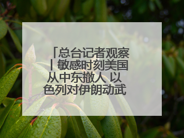 总台记者观察丨敏感时刻美国从中东撤人 以色列对伊朗动武条件已成熟？