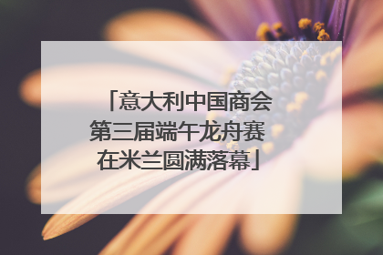 意大利中国商会第三届端午龙舟赛在米兰圆满落幕