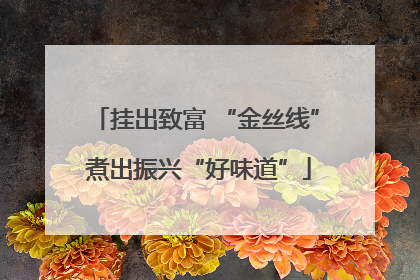 挂出致富 “金丝线” 煮出振兴“好味道”