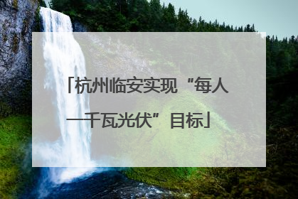 杭州临安实现“每人一千瓦光伏”目标