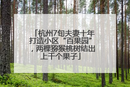 杭州7旬夫妻十年打造小区“百果园”，两棵猕猴桃树结出上千个果子