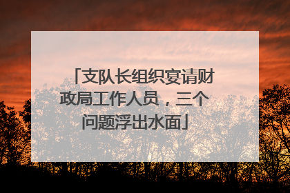 支队长组织宴请财政局工作人员，三个问题浮出水面