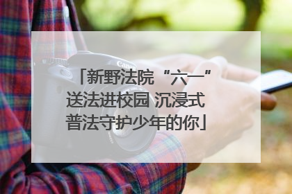 新野法院“六一”送法进校园 沉浸式普法守护少年的你