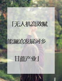 无人机高效赋能澜沧发展河乡甘蔗产业