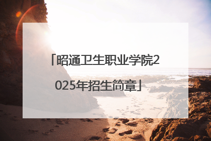 昭通卫生职业学院2025年招生简章