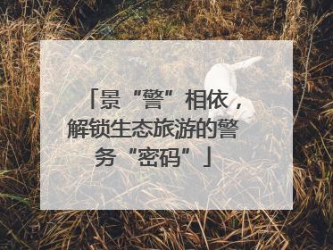 景“警”相依，解锁生态旅游的警务“密码”