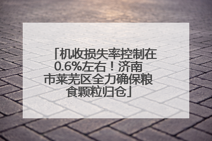 机收损失率控制在0.6%左右！济南市莱芜区全力确保粮食颗粒归仓