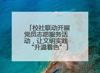 校社联动开展党员志愿服务活动，让文明实践“升温着色”