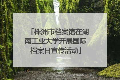 株洲市档案馆在湖南工业大学开展国际档案日宣传活动