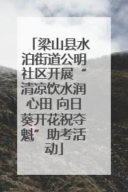 梁山县水泊街道公明社区开展“清凉饮水润心田 向日葵开花祝夺魁”助考活动